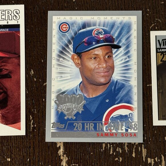 Sammy Sosa 12 Card Lot NM MLB Baseball w Rookie RC Topps HR Parade Power Players - Picture 12 of 13